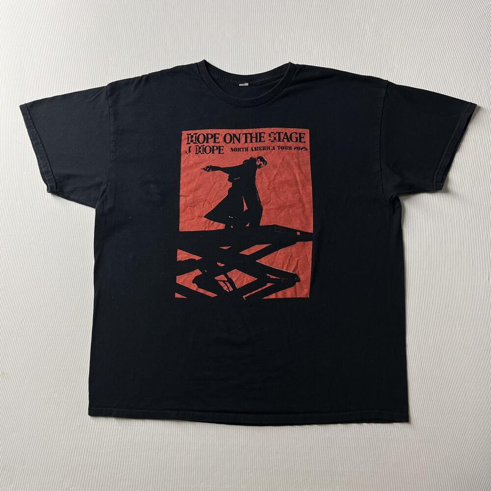 J Hope Shirt Mens M Black Hope On The Stage Tour 2025 Graphic Tee BTS K-Pop